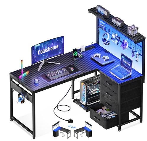 coleshome good corner gaming desk