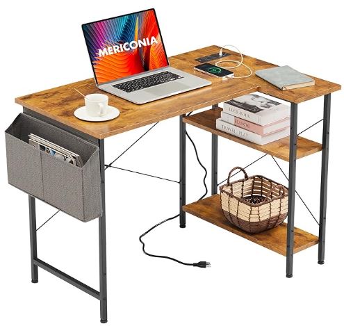 mericonia home office corner desk with storage