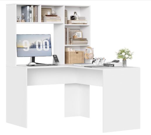 firfurd modern l shaped desk with drawers