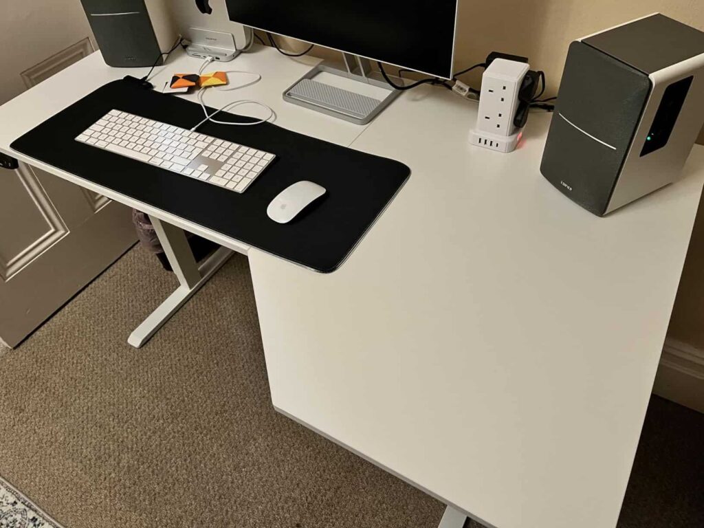view of our own purchase testing agilestic corner standing desk uk for small spaces our unboxing package arrival several weeks to months
